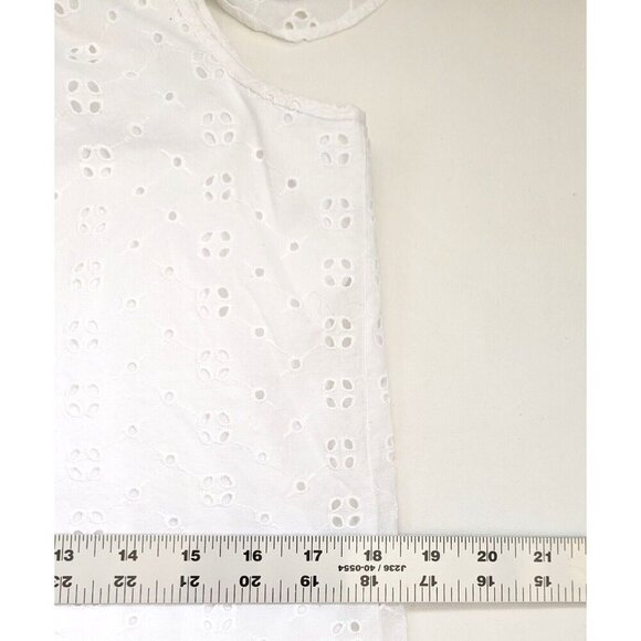 J. Crew Factory White Eyelet Summer Dress Off Shoulder Size XS J0976 - Picture 6 of 6